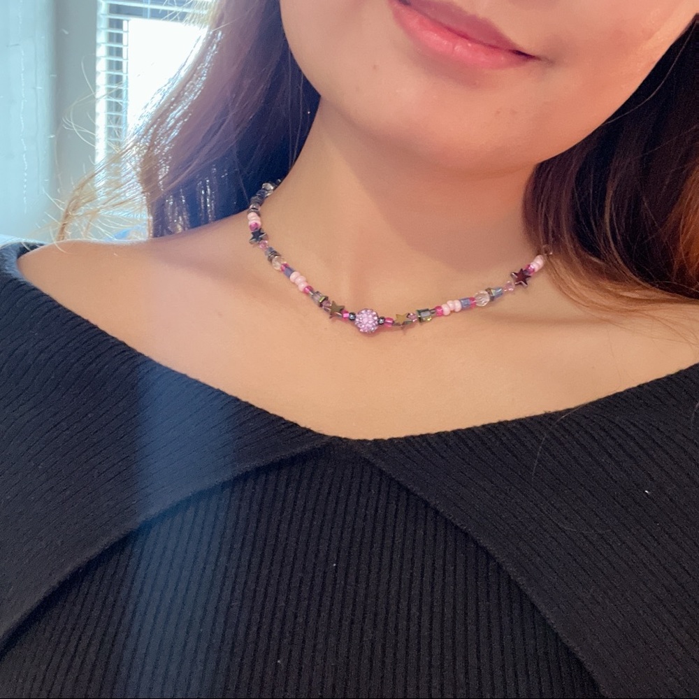 Handmade Crystal Beaded Necklace 062001/02